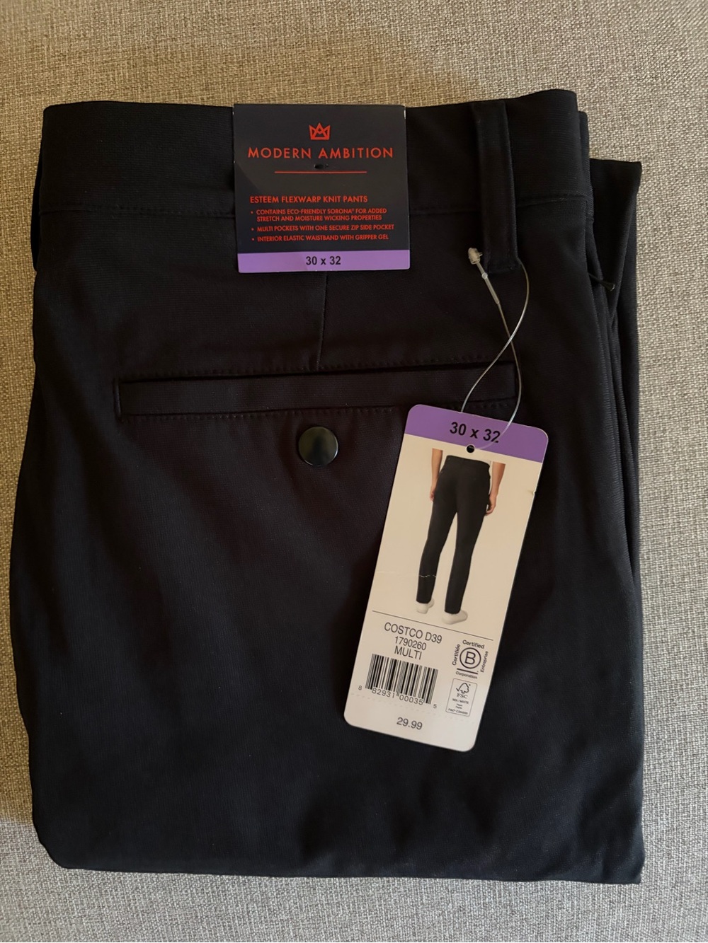 Men’s Black Knit Pants - Esteem FlexWarp (30 x 32)